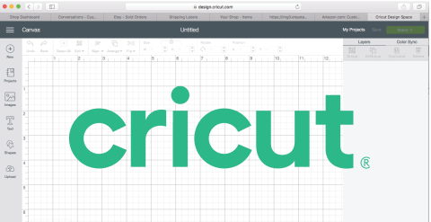 cricut logo on design space background