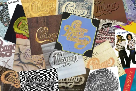 Collage of Chicago album covers.