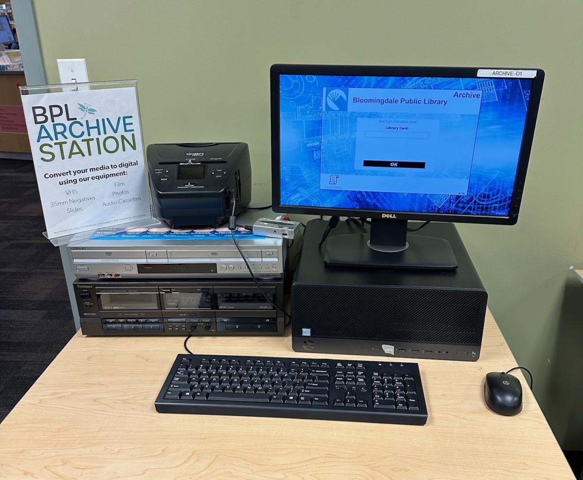 Image of the BPL Archiving Station in the Computer Lab