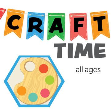 Wording craft time all ages image of a paint palette