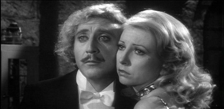 Gene Wilder and Teri Garr in Young Frankenstein