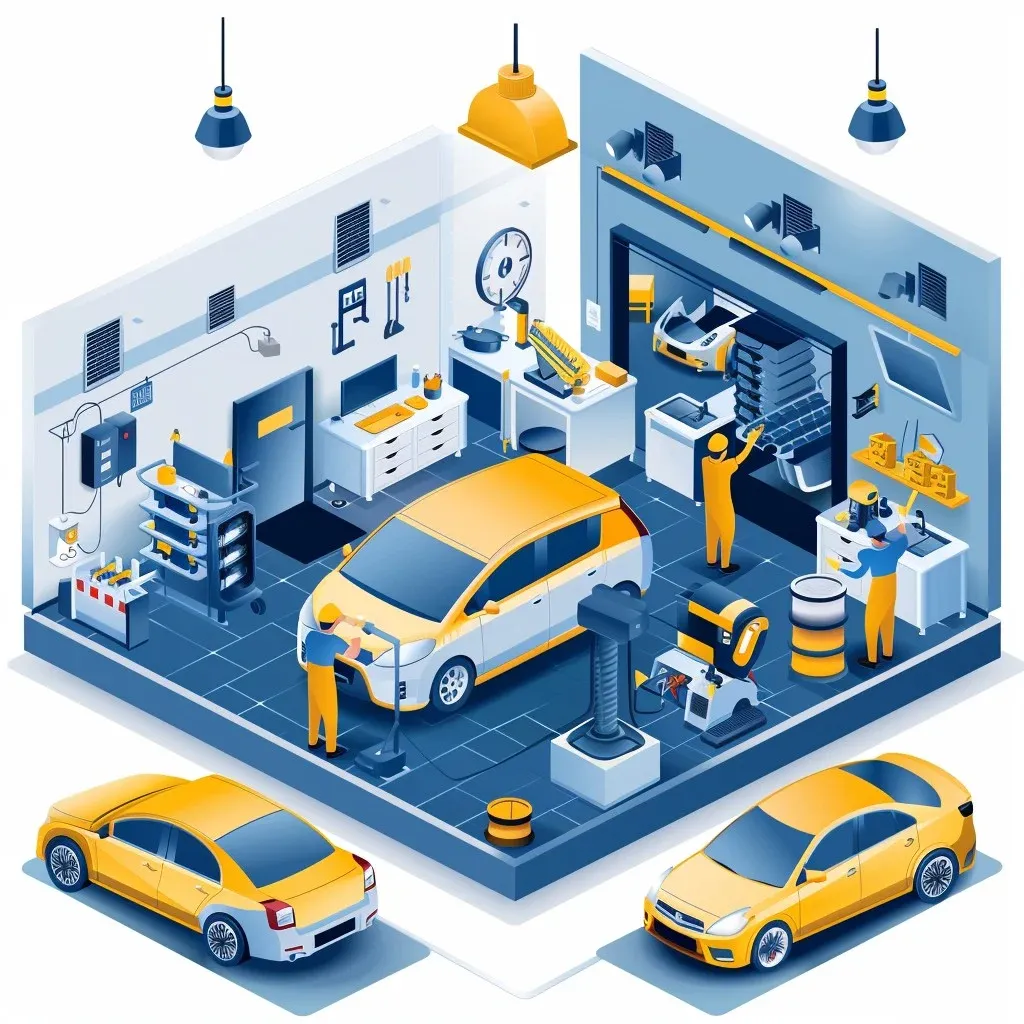 An automotive repair shop