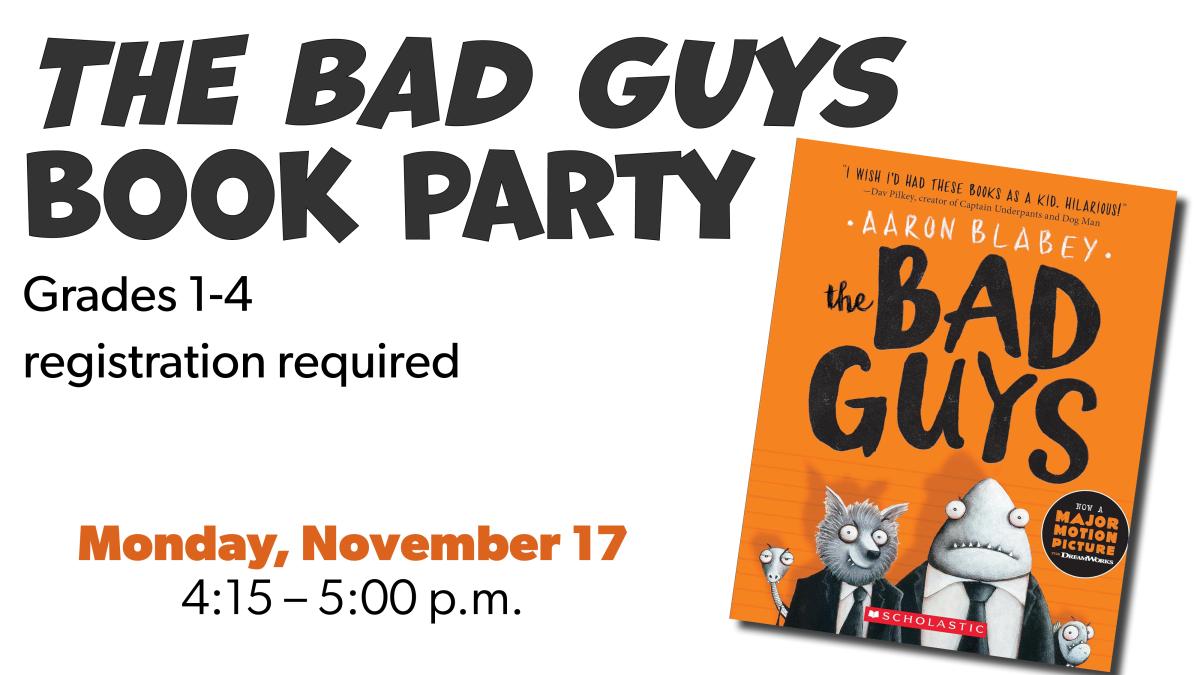 the bad guys book party